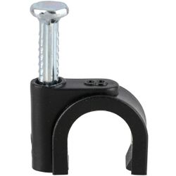 RUWAG Cable Clip Round Black 6mm (25)