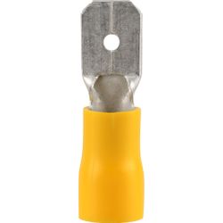 RUWAG Pre-ins Male Disconnect Yellow 6.3mm (25)
