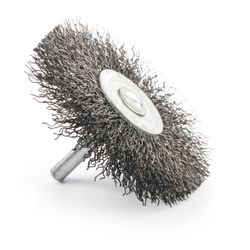 RUWAG 100 X 12 Mounted Wire Wheel 6mm Shaft