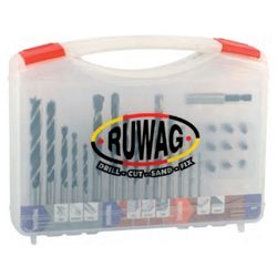 RUWAG 25pce Ind Combo Metal/masonry/wood/power Bit