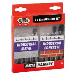 RUWAG 10pce Combo Set Concrete/industrial Metal