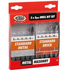 RUWAG 10pce Combo Set Brick/standard Metal
