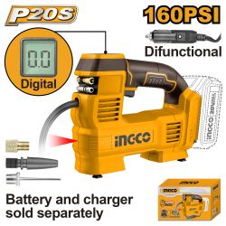 INGCO 20v Ps+ C/l Compres 160psi 11bar