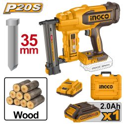 INGCO 20v Ps+ C/l Brad Nailer Kit Bat In Case