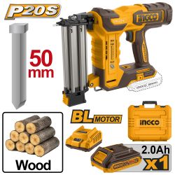 INGCO 20v Ps+ C/l Brad Nailer F15-50 + Acc Kit