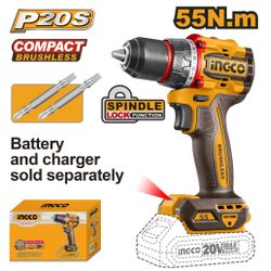 INGCO 20v Ps+ C/l B/l Drill 55nm No B/c In Box