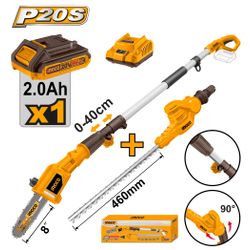 INGCO 20v Ps+ Pole Saw & Hedge Trimmer Kit
