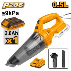 INGCO 20v Ps+ C/l Hand Held Vacuum 0.5l Kit