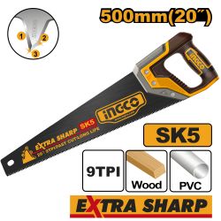 INGCO Saw Hand 500mm 9tpi X Sharp Bld Sk5