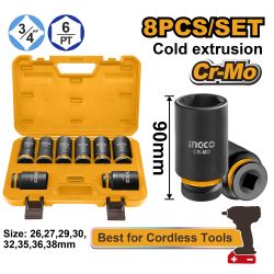 INGCO Impact Socket Set 3/4 8pc