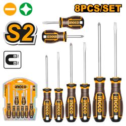 INGCO S/driver S2 Set Ph&slotted 8pc