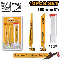 INGCO Blade Recip Wood & Metal Set 10pc