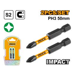 INGCO S/d Bit Impact Ph3 50mm S2 2pc
