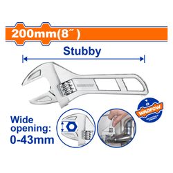 WADFOW Wrench Adj Stubby D-forged 200mm
