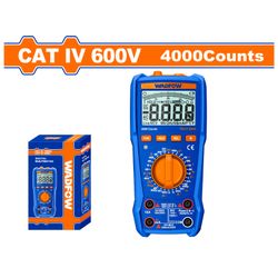 WADFOW Multimeter Digital 600v Cativ Rms 4000 + Bat