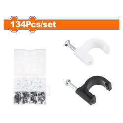 WADFOW Cable Clip Set Acc 5-10mm 134pcs