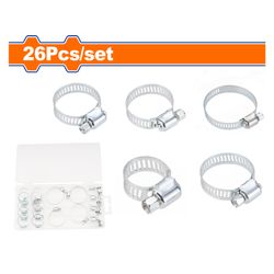 WADFOW Hose Clamp Set 16-40mm 26pcs