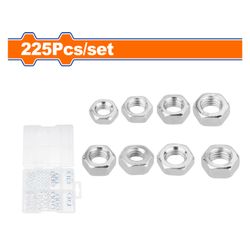 WADFOW Nut Hex Acc Set 3-10mm 225pcs