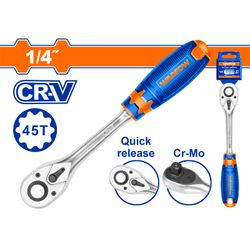 WADFOW Ratchet Wrench Cr-v/crmo 1/4 45t 158mm