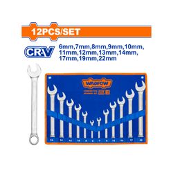 WADFOW Spanner Comb Set Cr-v 6-122m 12pcs