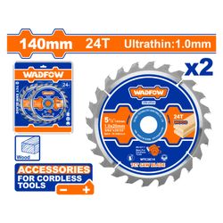 WADFOW Blade Tct Wood U/thin 24t 140mm 2pcs