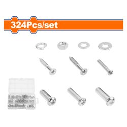 WADFOW Screw & Hex Nut Acc Set 4-6mm 324pcs