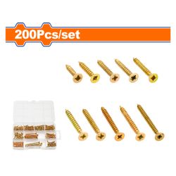 WADFOW Screw Chipboard Acc Set 3-5mm 200pcs
