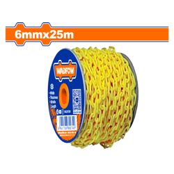 WADFOW Chain Plastic Yellow 6mmx25m