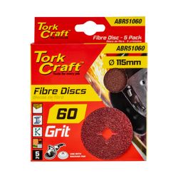 TORK CRAFT Fibre Disc 115mm 60 Grit 5/pack