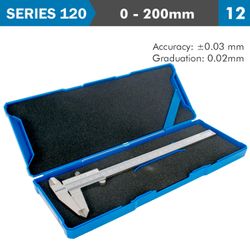 ACCUD Vernier Caliper 200mm 0.03mm Acc. Din862 0.02mm Grad. S/steel