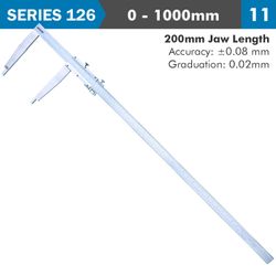 ACCUD Vernier Caliper 1000mm 0.08mm Acc. 200mm 0.02mm Grad S/steel