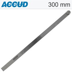 ACCUD Long Feeler Gauge 300mm 0.05-1.00 13 Leaves Din2275