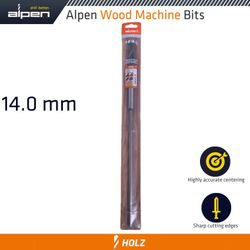 ALPEN Wood Machine Drill Bit 14mm X 400mm