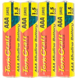 TORK CRAFT Battery Aaa 1.5v X4 Pack Lr03 4s Shrink Wrap Alkaline