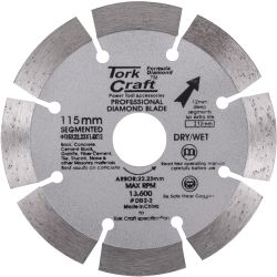 TORK CRAFT Diamond Blade Segmented 115mm With 12mm Segments