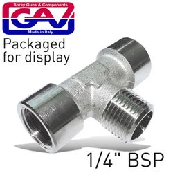 GAV T Connector 1/4\'fmf Packaged