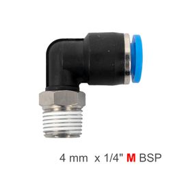 AIRCRAFT Elbow 4mm-1/4 M Pu Hose Fitting