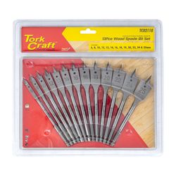 TORK CRAFT Spade Bit Set 13pce Double Blister