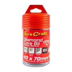 Diamond Core Bit 40mm X 50mm M14 X 70mm Vacuum Brazed