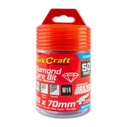 Diamond Core Bit 50mm X 50mm M14 X 70mm Vacuum Brazed