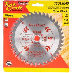 TORK CRAFT Blade Tct 150 X 40t 20/16 General Purpose Combination Wood