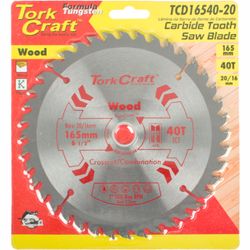 TORK CRAFT Blade Tct 165 X 40t 20/16 General Purpose Combination