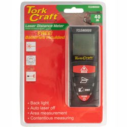 TORK CRAFT Laser Distance Meter 0.2 - 40m Min/max Incl. Aaa Batteries Contr