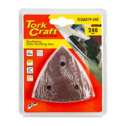 TORK CRAFT Oscillating Sandpaper A/o 80mm 10pc Delta Shape 240grit