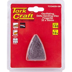 TORK CRAFT Oscillating Sandpaper A/o 35x50mm 10pc Fingertip 180grit