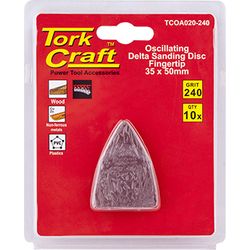 TORK CRAFT Oscillating Sandpaper A/o 35x50mm 10pc Fingertip 240grit