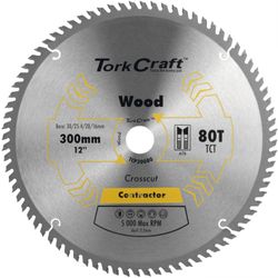 TORK CRAFT Blade Contractor 300 X 80t 30/1/20/16 Circular Saw Tct
