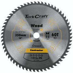 TORK CRAFT Blade Contractor 350 X 60t 30 Circular Saw Tct