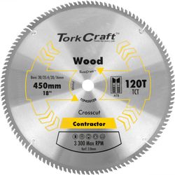 TORK CRAFT Blade Contractor 450 X 120t 30/1 Circular Saw Tct