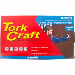 TORK CRAFT Lazy Tong Hand Pop Riveter 6.4mm Max 3 Jaw H/duty
